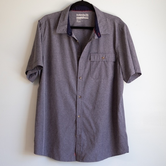 Avalanche grey button down shirt-L - Picture 1 of 5
